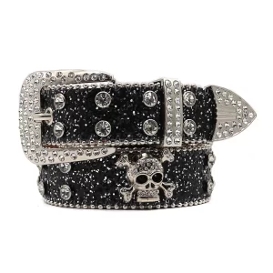 3.3CM Punk Rock Crystal Studded Belt Men Women Western Cowboy With Diamond Bing Bing Rhinestone Belt Disco E Girls For Jeans 1